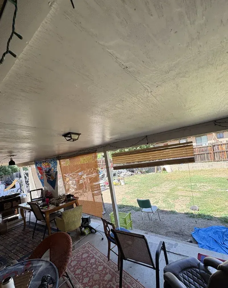 Backyard of a Lakewood, Colorado house bought as-is by Windcrest Investments, before