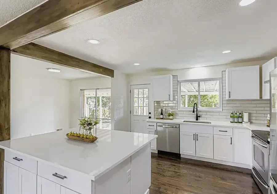 The same kitchen later, renovated